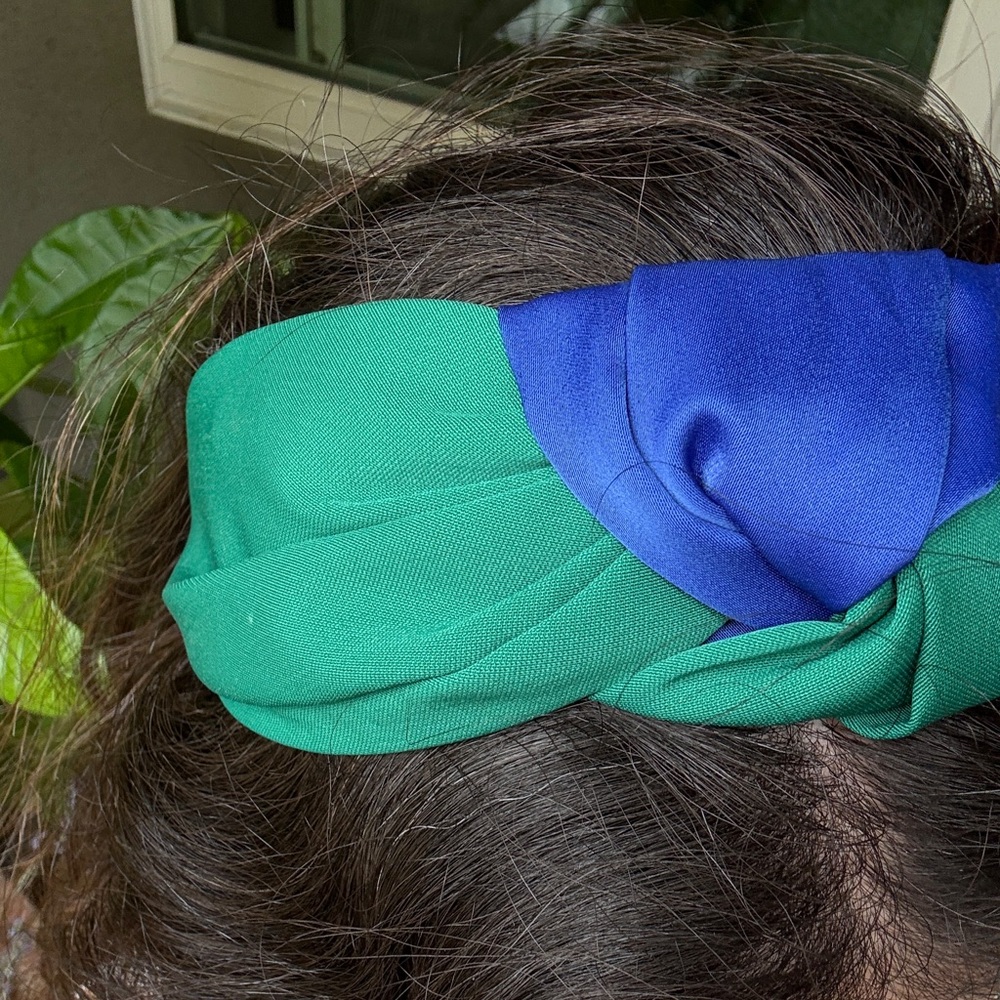 Elegant Green and Blue Headband